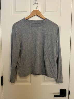 Quince Heather Gray Ultra-Soft Crewneck Tee Sz L